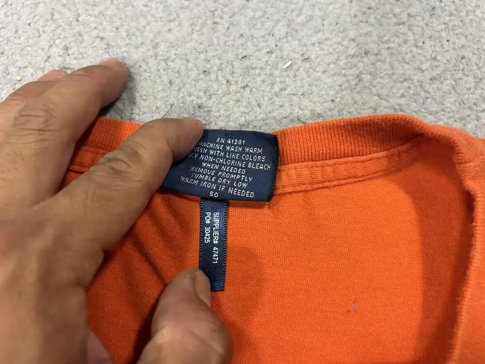 Polo Ralph Lauren Shirt Mens 2XL Orange Eagle New York USA T-Shirt Marines Army
